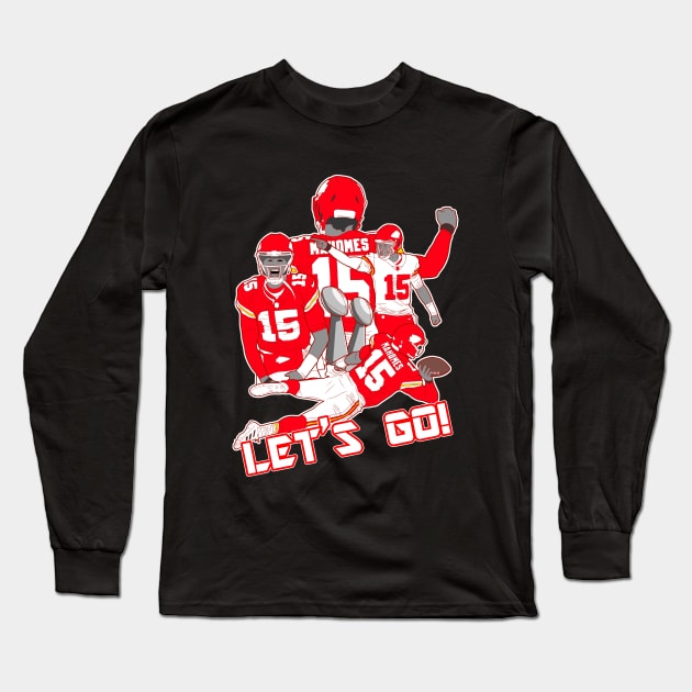 Pat Mahomes LET'S GO! Long Sleeve T-Shirt by Glimmor Store